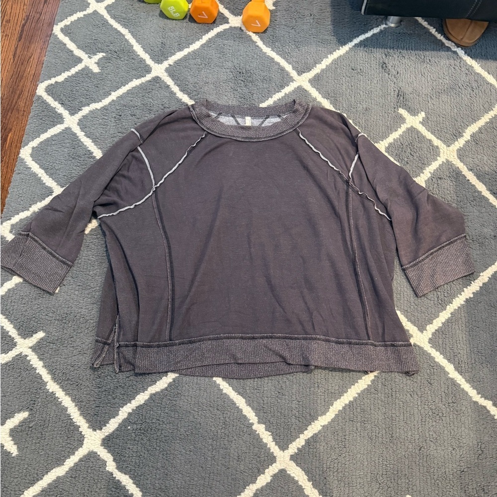 Free People Sun Seeker Sweatshirt Gray